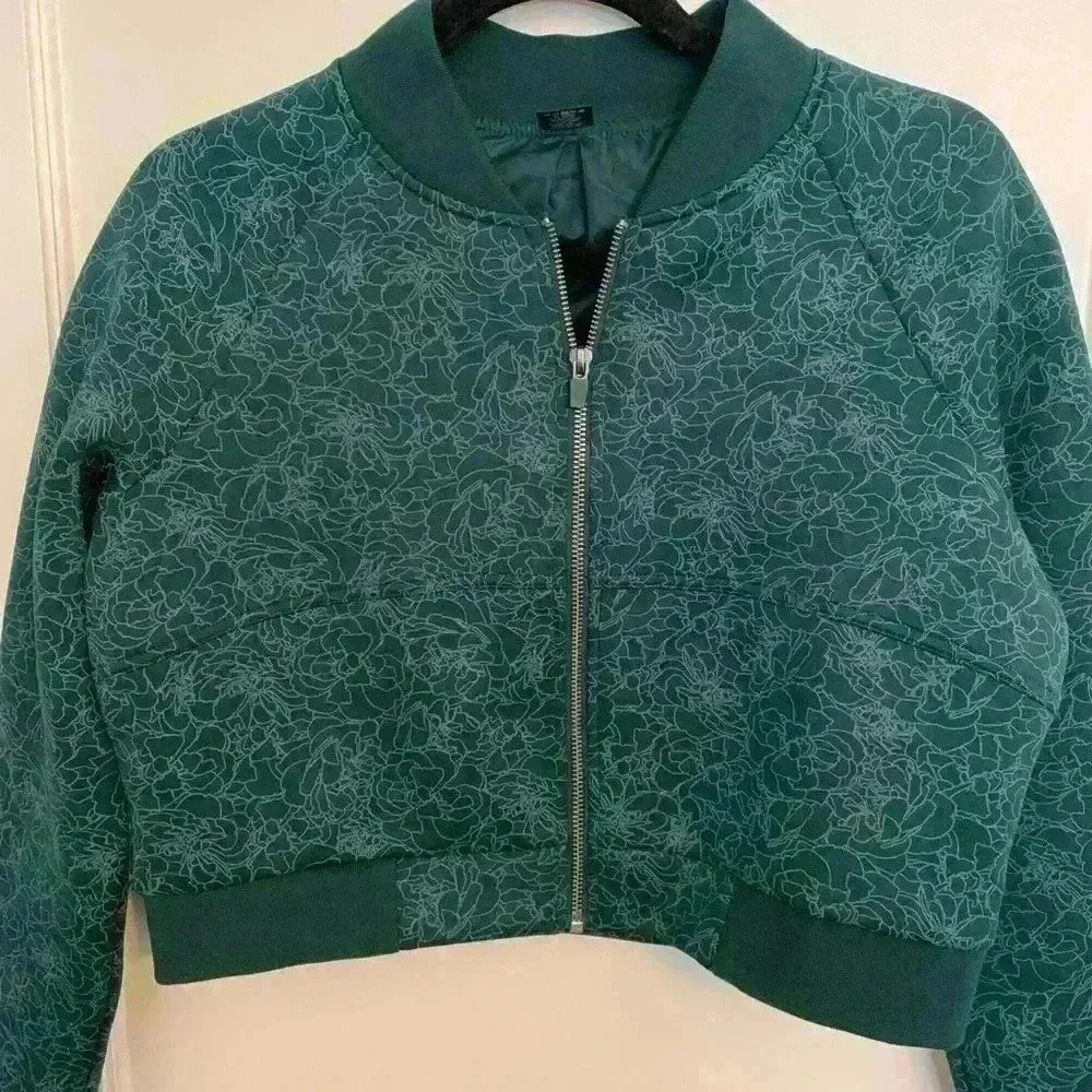 Balance Athletica Teal Bomber Jacket, Womens Size Small - Picture 4 of 13